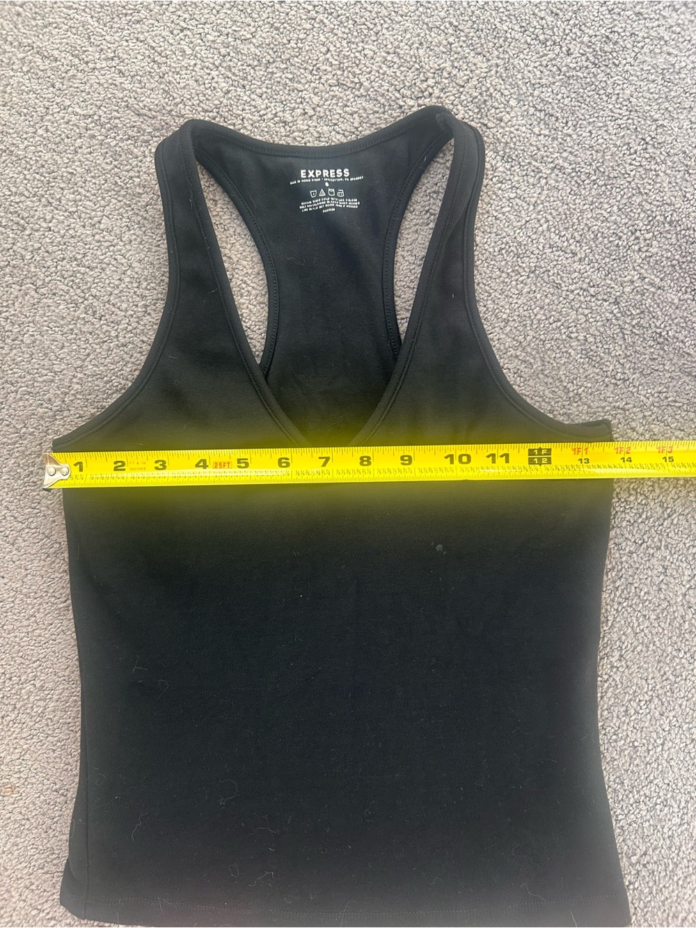 Express Black V-Neck Racerback Tank Top | Small - Picture 7 of 10